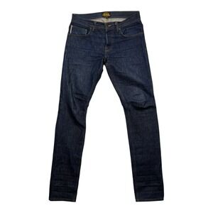 Brave Star Jeans Mens 31x34 Blue Selvedge Raw Denim USA Made Straight Slim Leg